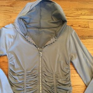 Bellini workout jacket with rhinestone zipper.